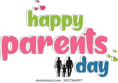 happy parents day vector illustration, Global Day of Parents, National parents day, 