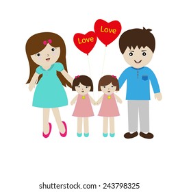 happy parents having good time on valentines day