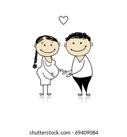 Happy parents waiting for baby, pregnancy