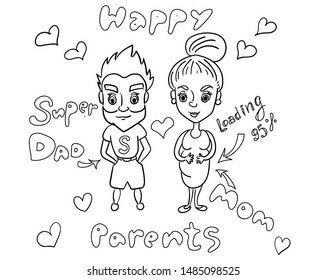 Happy parents are waiting for a child