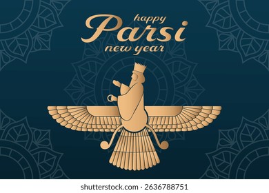 happy parsi new year background illustration in gradient style