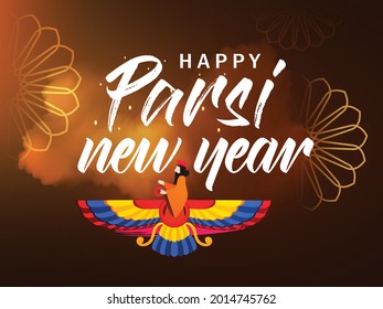 Happy Parsi New Year Vector Illustration Background. Navroz Mubarak Greeting Card Design.