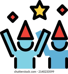 Happy party icon vector design flat