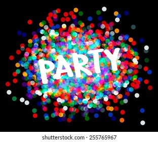 Happy party poster. Vector illustration, 10 eps