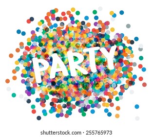 Happy party poster. Vector illustration, 10 eps