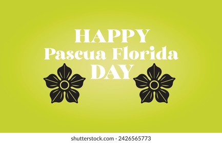 Happy Pascua Florida Day Stylish Text Design