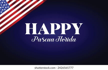 Happy Pascua Florida Day Stylish Text Design