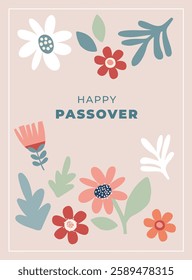 Happy Passover background, banner and poster design. Geometrical modern bold minimalist concept vector illustration