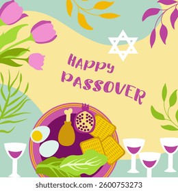  Happy Passover background for invitation, flyer, greeting card,poster,