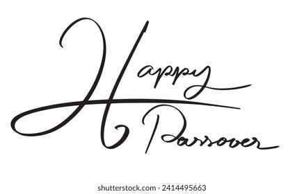 Happy passover calligraphy hand written text font black dark silhouette colour celebration festival seder judaism religion holiday illustration vector jewish food matzo israel food meal haggadah torah