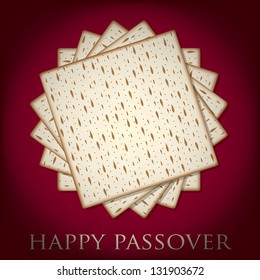 Happy Passover card in vector format.