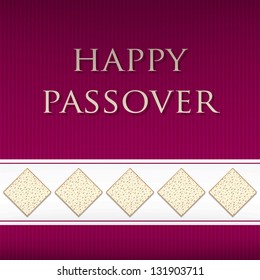 Happy Passover card in vector format.