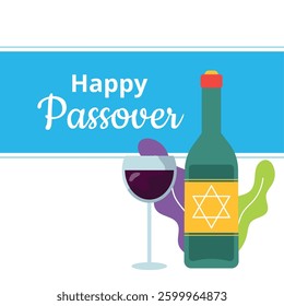 Happy Passover cartoon vector illustration