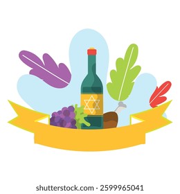 Happy Passover cartoon vector illustration