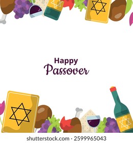 Happy Passover cartoon vector illustration