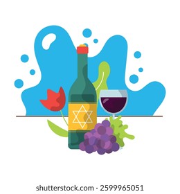 Happy Passover cartoon vector illustration