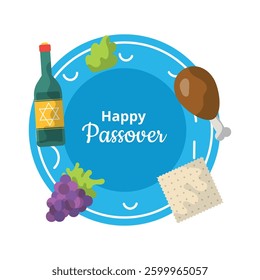 Happy Passover cartoon vector illustration