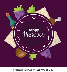 Happy Passover cartoon vector illustration