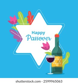 Happy Passover cartoon vector illustration