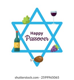 Happy Passover cartoon vector illustration