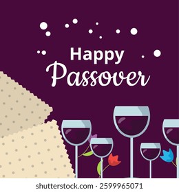Happy Passover cartoon vector illustration