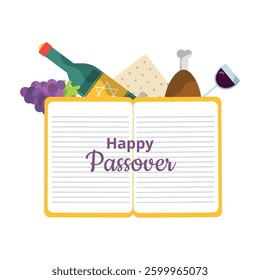 Happy Passover cartoon vector illustration