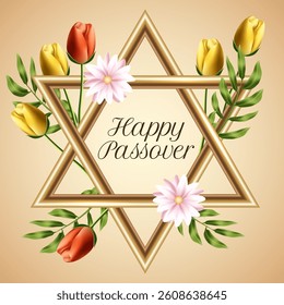 Happy Passover Composition with the Star of David