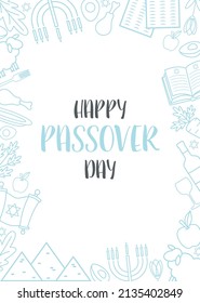 Happy Passover day greeting card