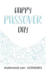 Happy Passover day greeting card