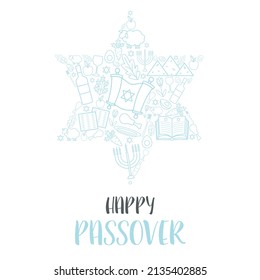 Happy Passover day greeting card