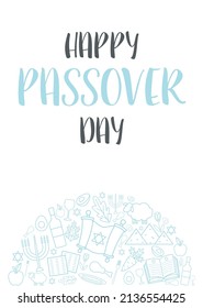 Happy Passover day greeting card