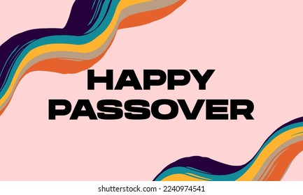 happy passover with fluid wave for poster, banner, social media, greeting card