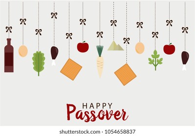 Happy Passover greeting card or background. vector illustration.