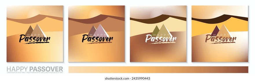 Happy Passover. Greeting card template or holiday flyer. Social media post