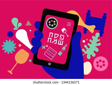 happy passover illustration