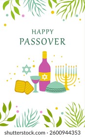  Happy Passover invitation card,poster, Pesach vertical template .