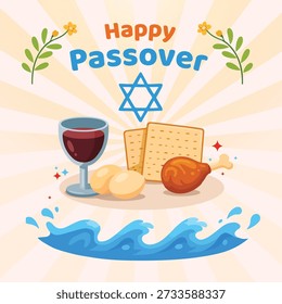 Happy Passover post design and banner