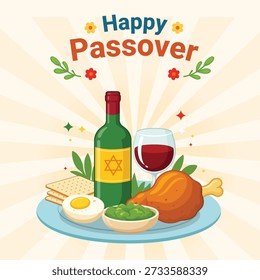 Happy Passover post design and banner