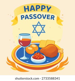 Happy Passover post design and banner