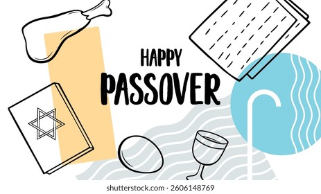 Happy Passover Vector Illustration banner