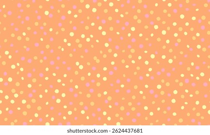 Happy, pastel confetti scattered on a peach background.  Perfect for celebratory designs, packaging, textiles, or cheerful website backgrounds.