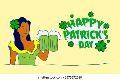 happy patrick's day background template, vector in eps10