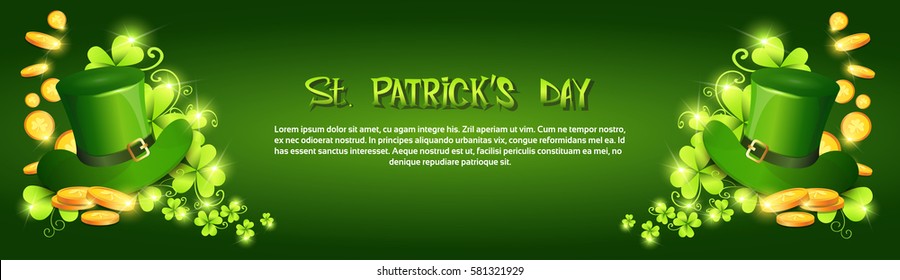 Happy Patricks Day Festival Beer Holiday Poster Fest Flat Vector Illustration