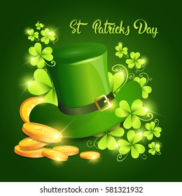 Happy Patricks Day Festival Beer Holiday Poster Fest Flat Vector Illustration