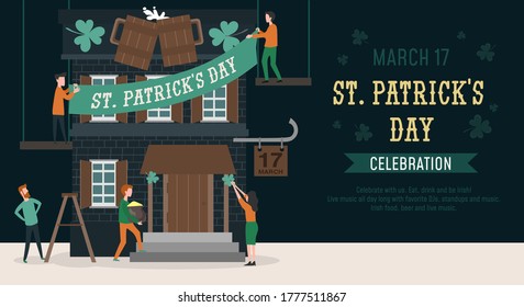 Happy Patrick's day illustration for banner, invitations,advertising etc. Happy Patrick's day vector poster.