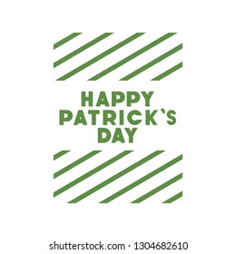 happy patrick`s day label with frame icons