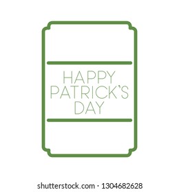 happy patrick`s day label with frame icons