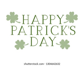 happy patrick`s day label isolated icon