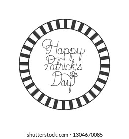 happy patrick`s day label isolated icon