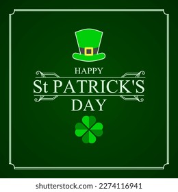 Happy Patrick's Day theme template. Vector illustration. Suitable for Poster, Banners, background and greeting card.